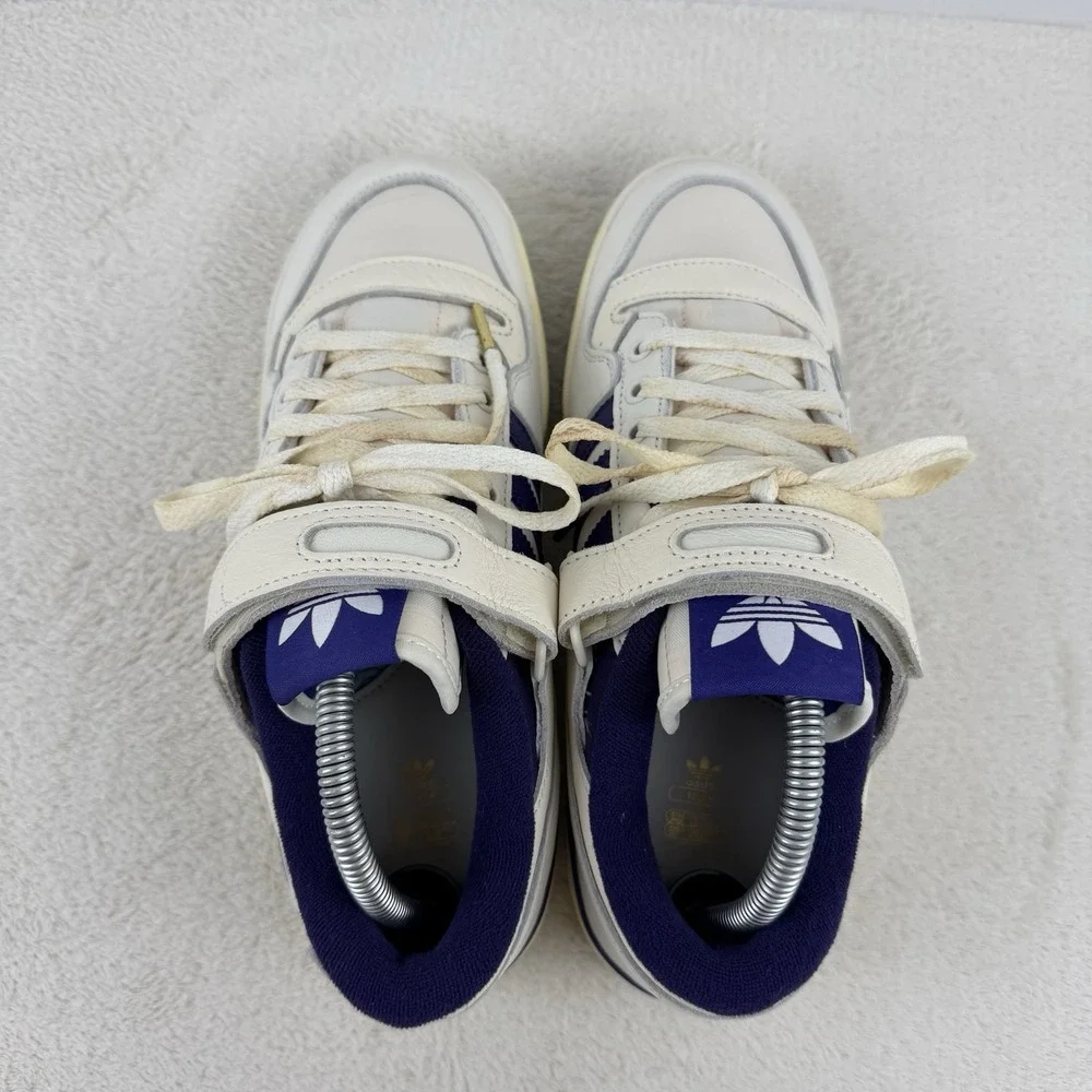 Adidas Originals Forum 84 Low Mens Size‎ 7.5 White Purple Sneaker Shoes HP9542